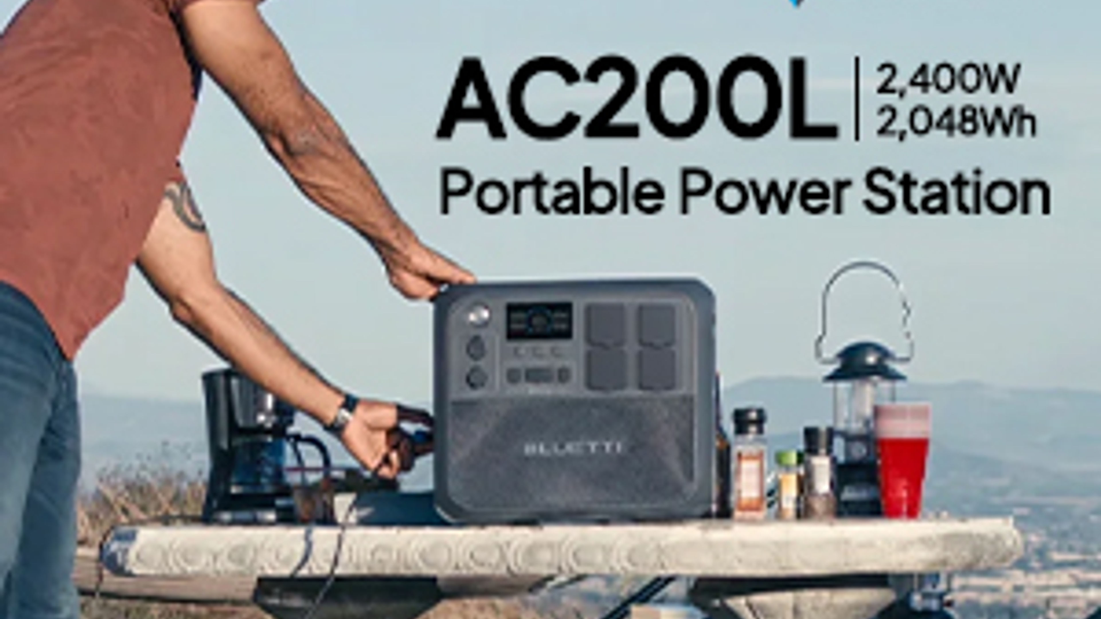 A banner image of Bluetti portable power station.
