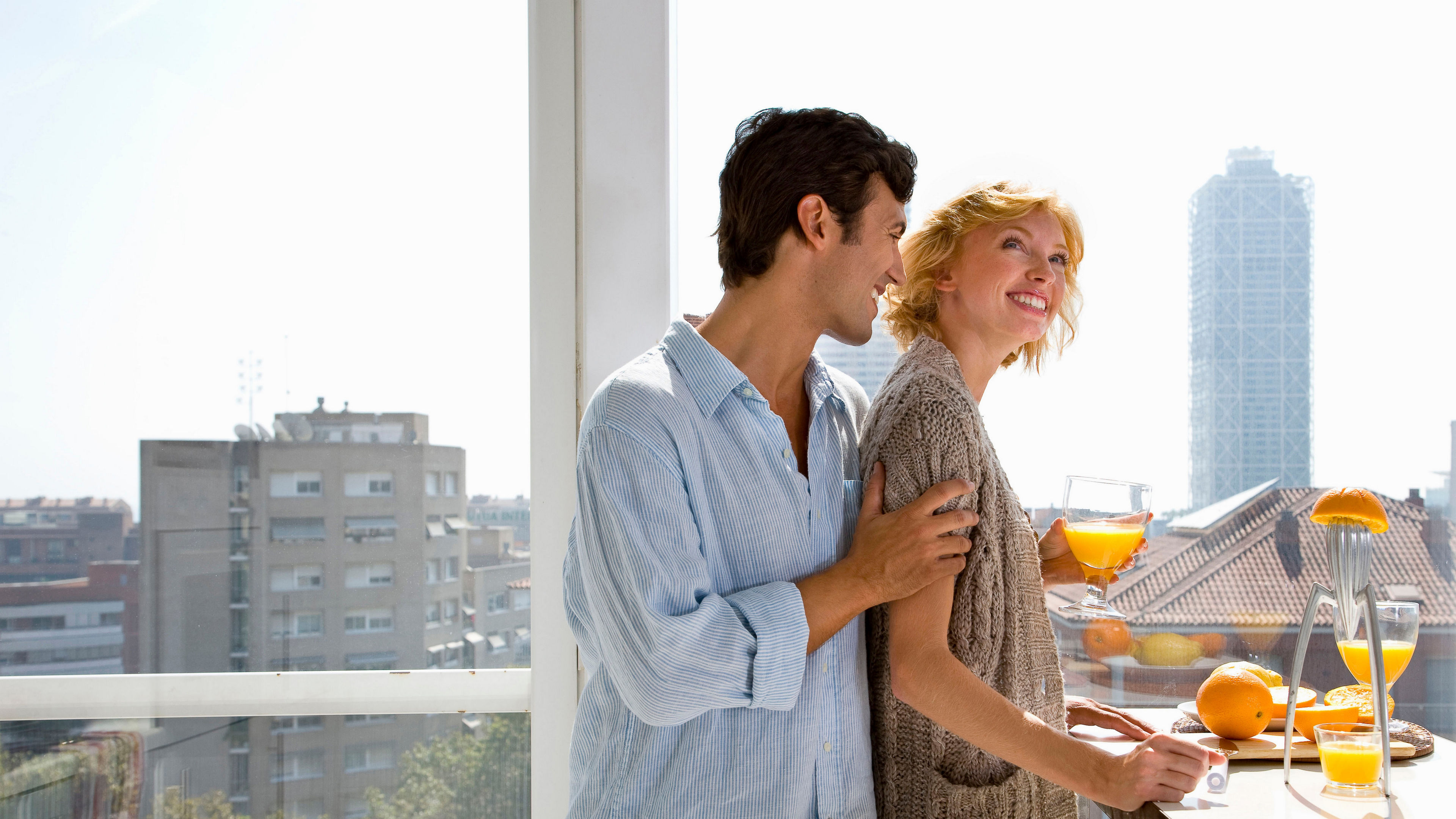 A couple at home 