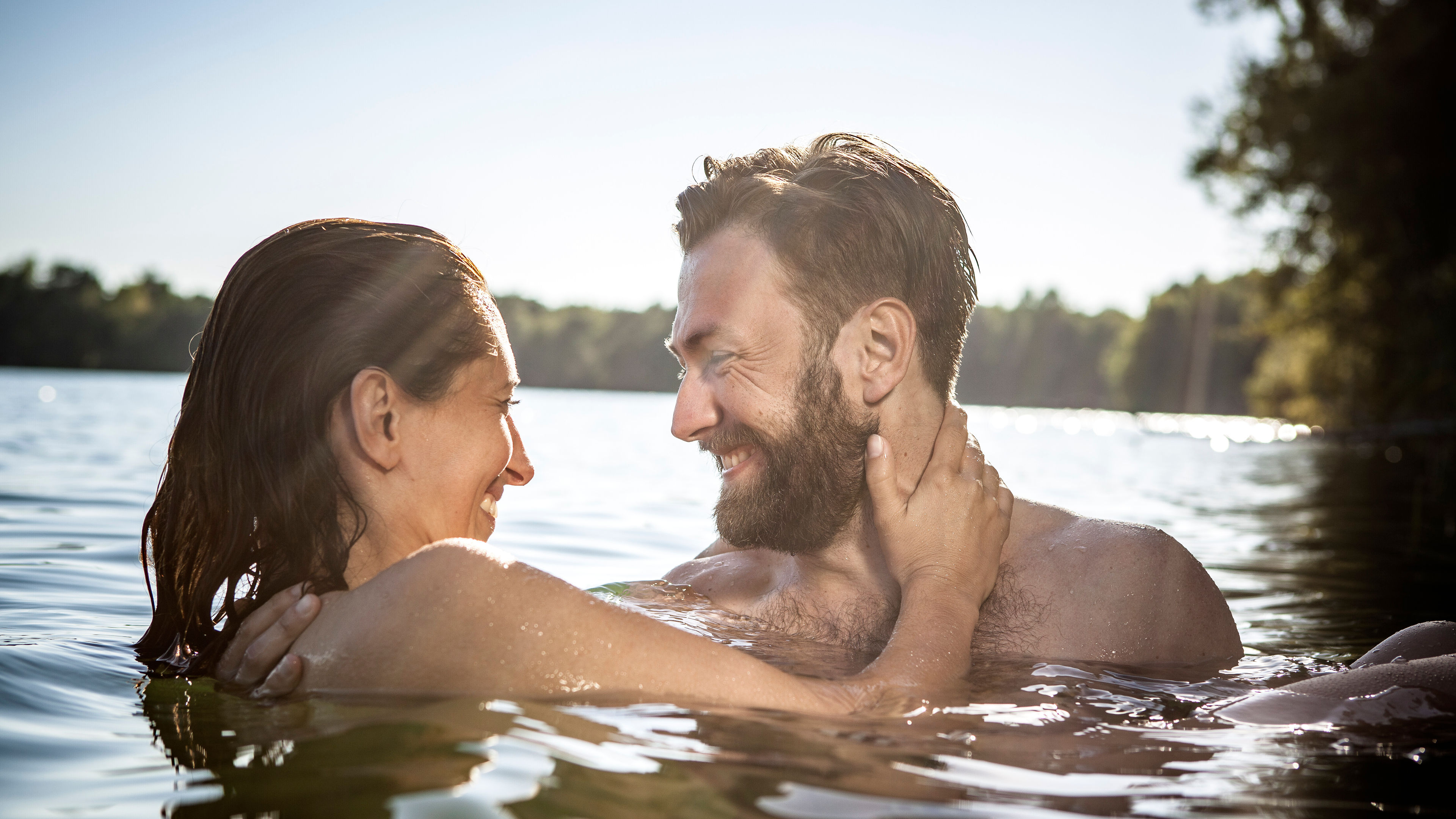 A couple enjoying together