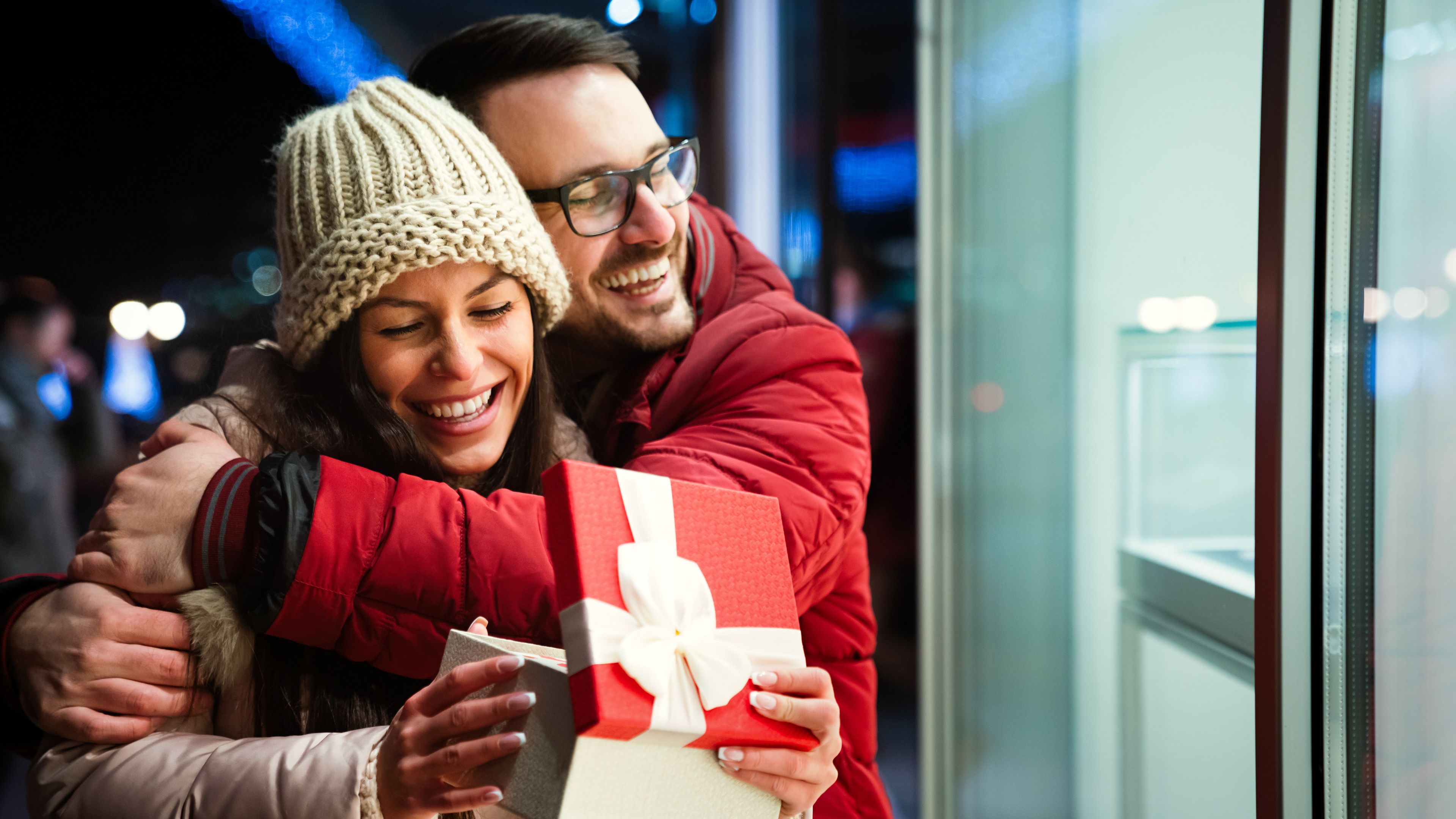 A couple with gifts 
