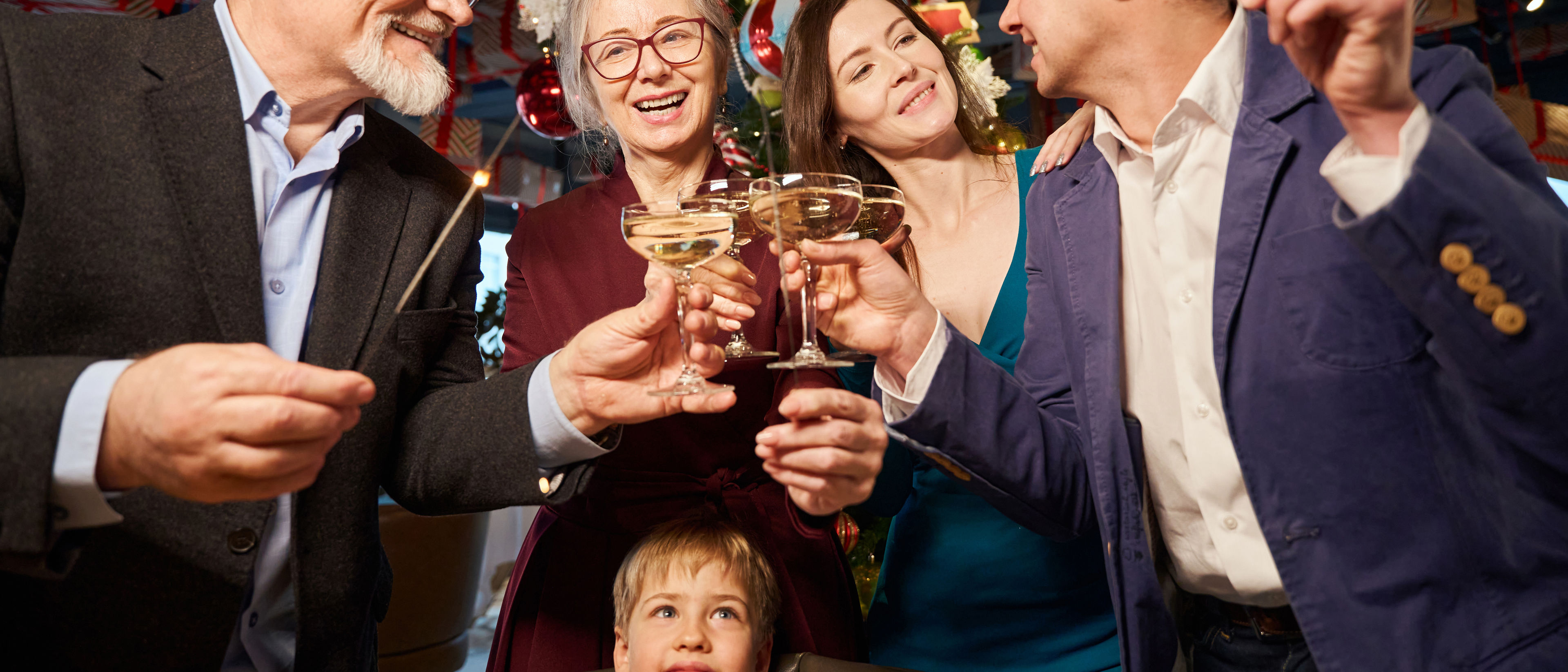 A joyful family gathering