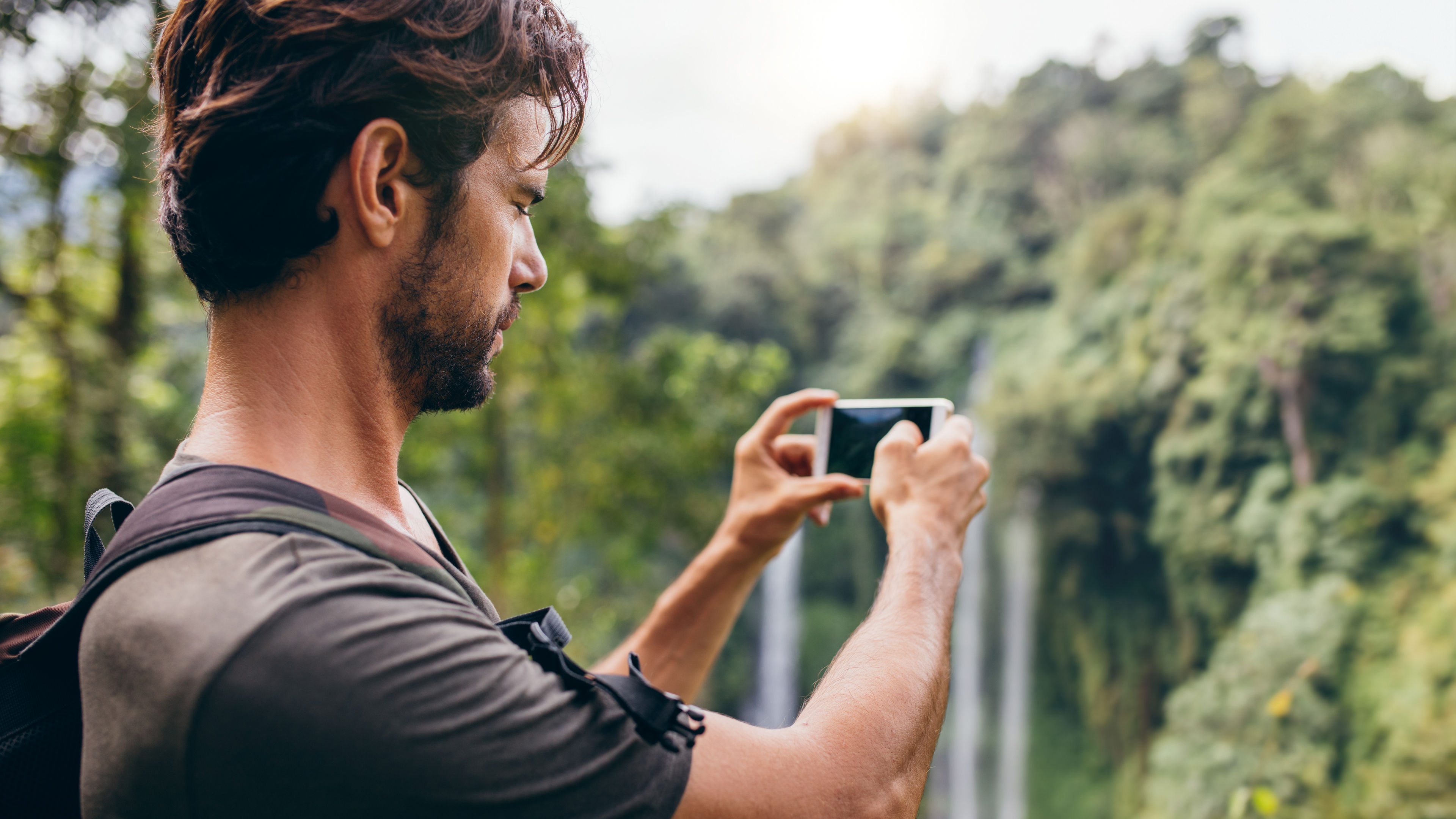 A man taking a photo