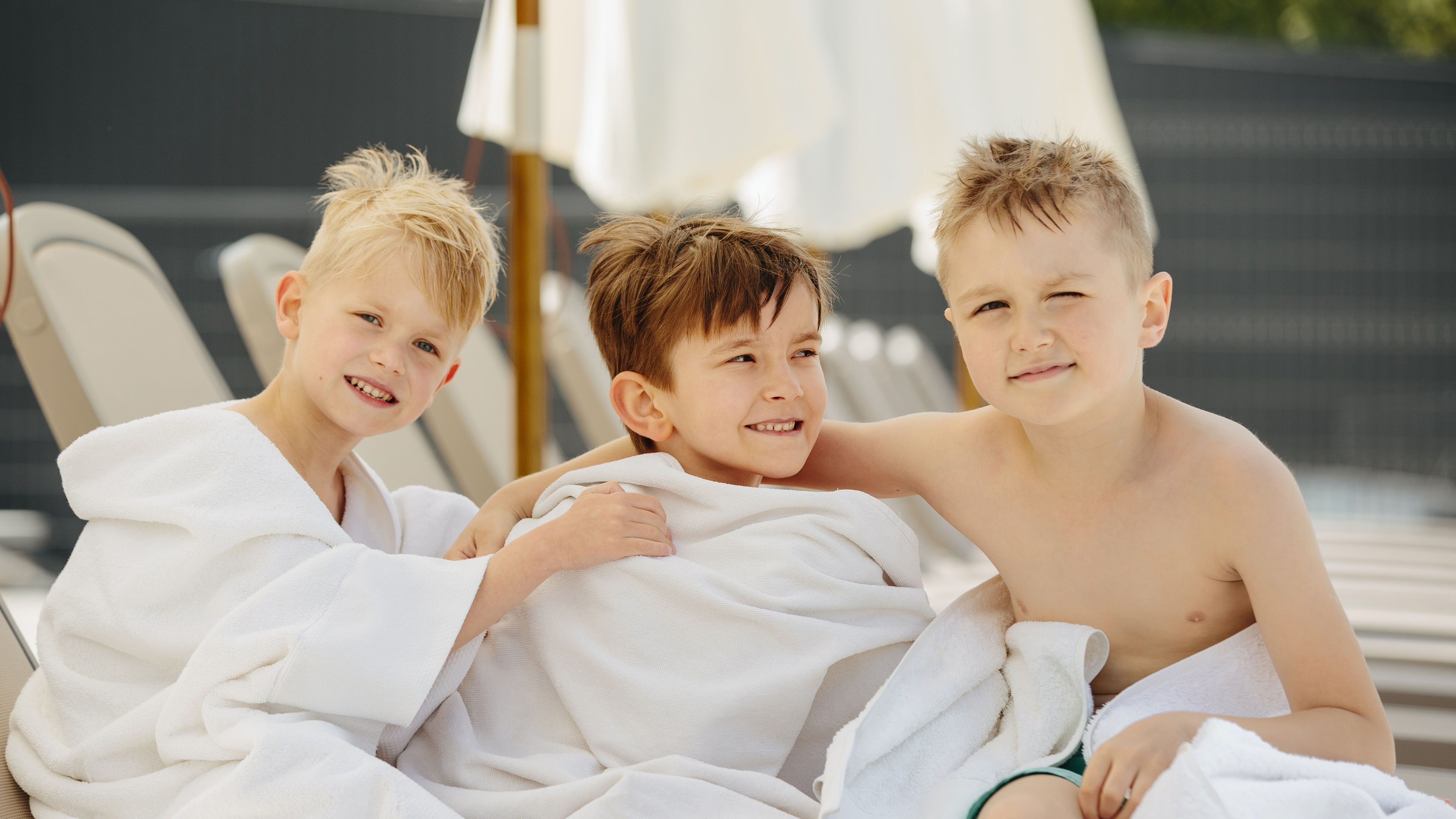Boys relaxing