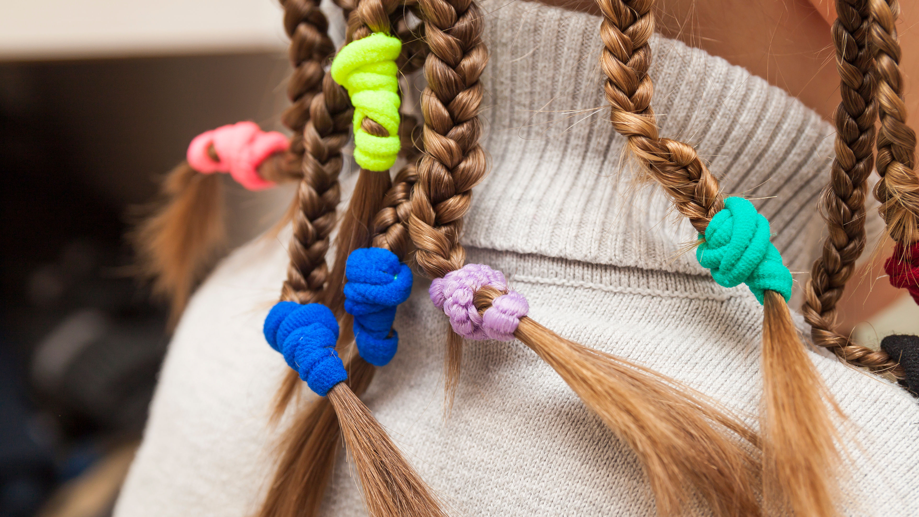 Braided hair with hairbands