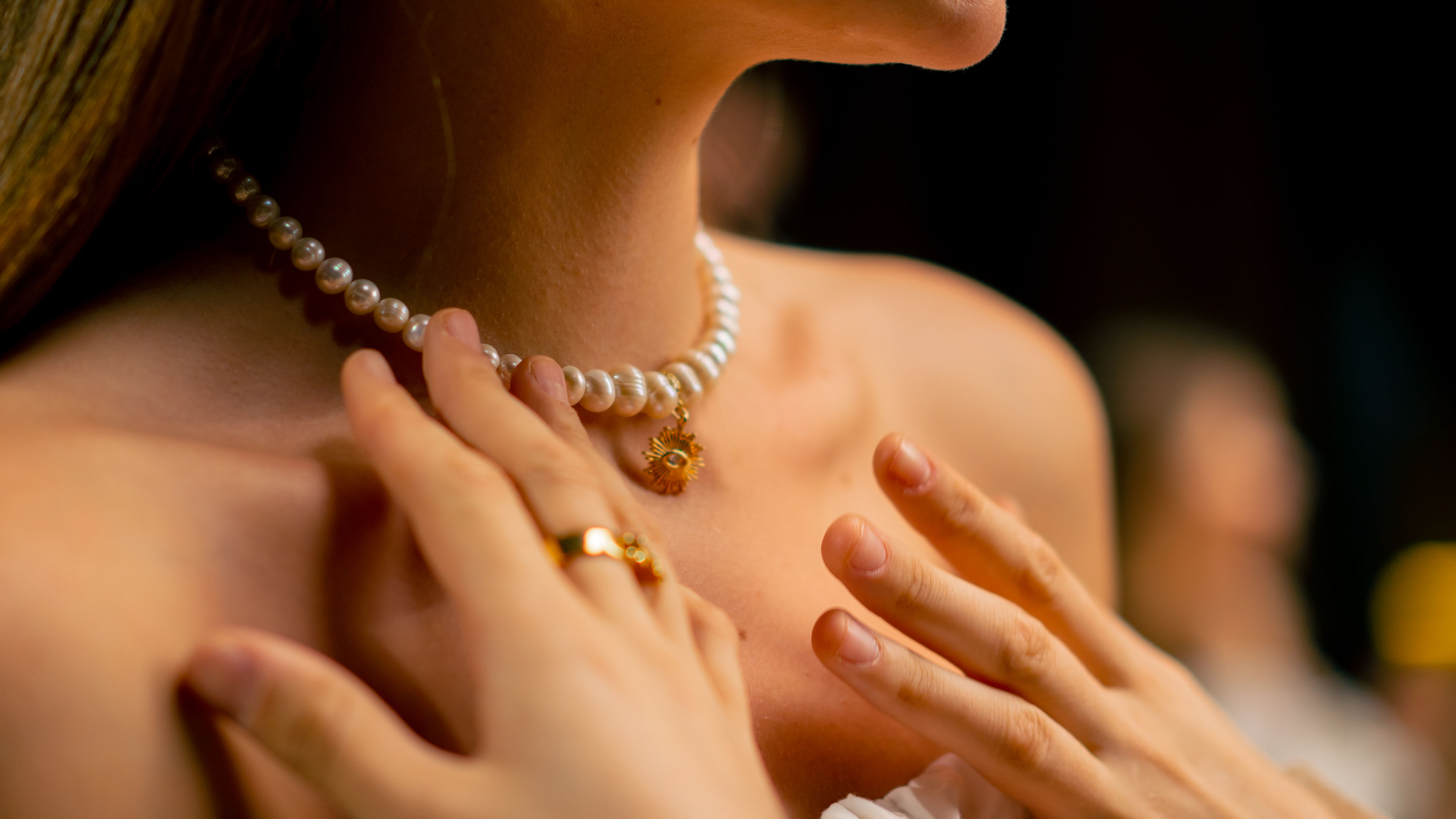 close-up of the neck