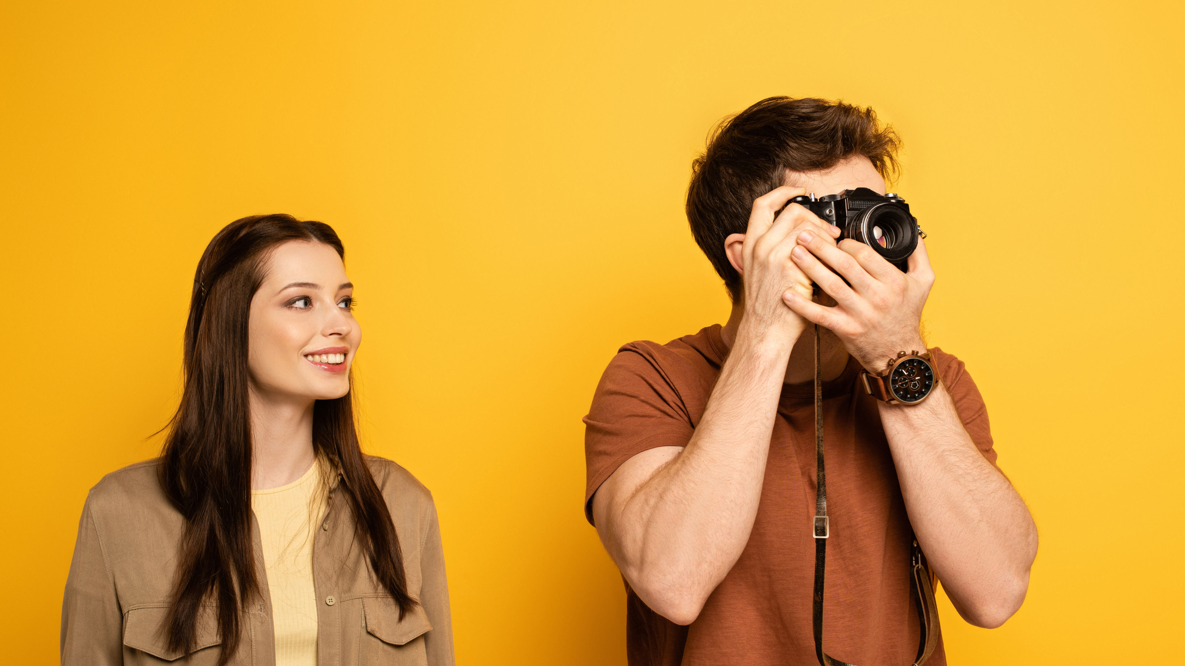 Couple taking pictures
