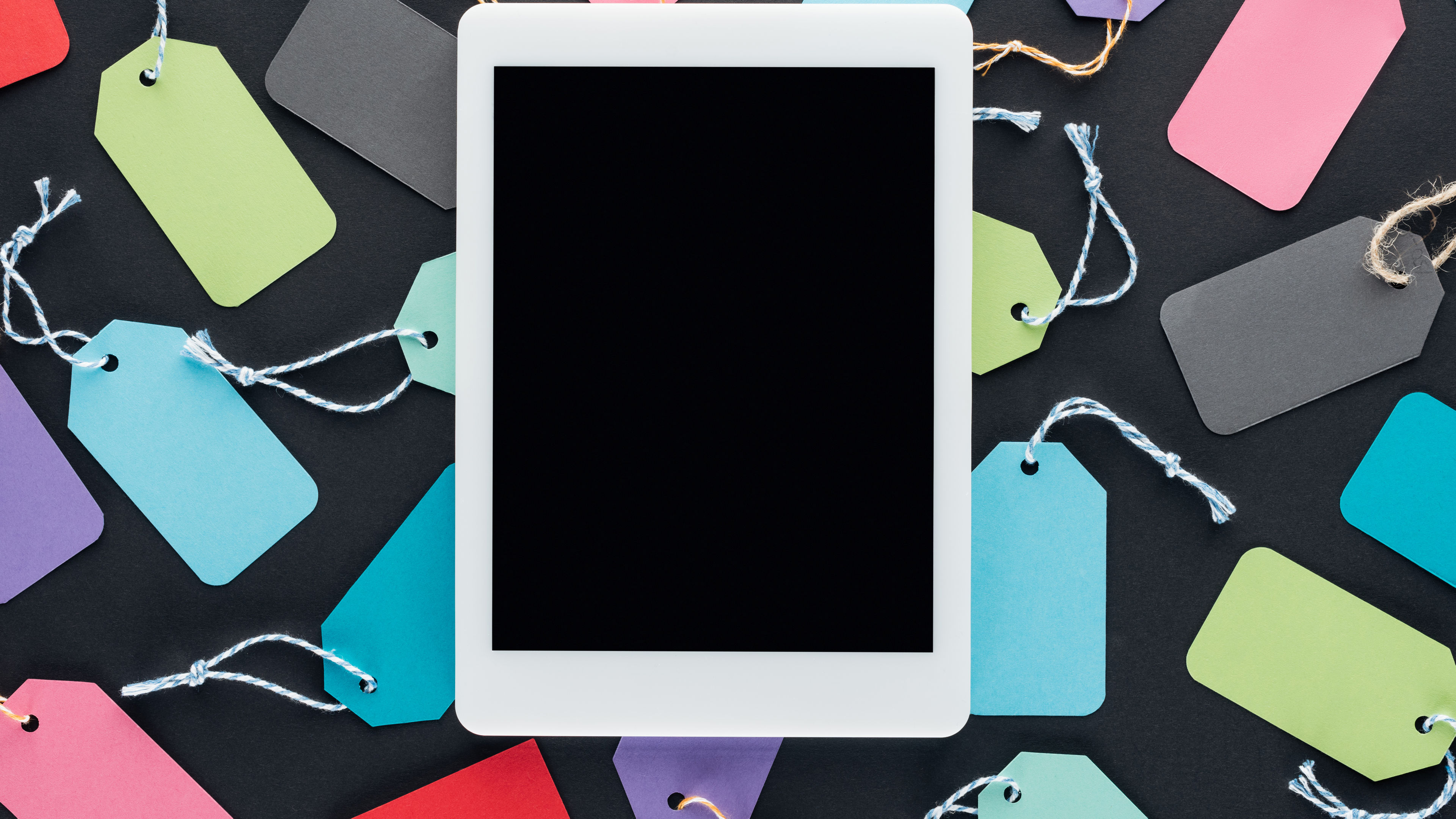 iPad with sale tags