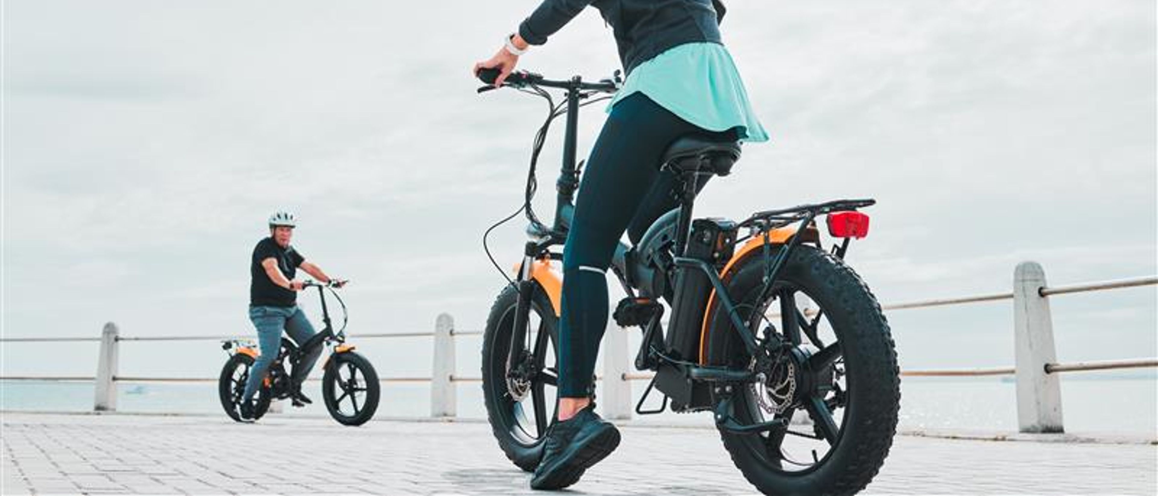 Mature woman on e-bike 