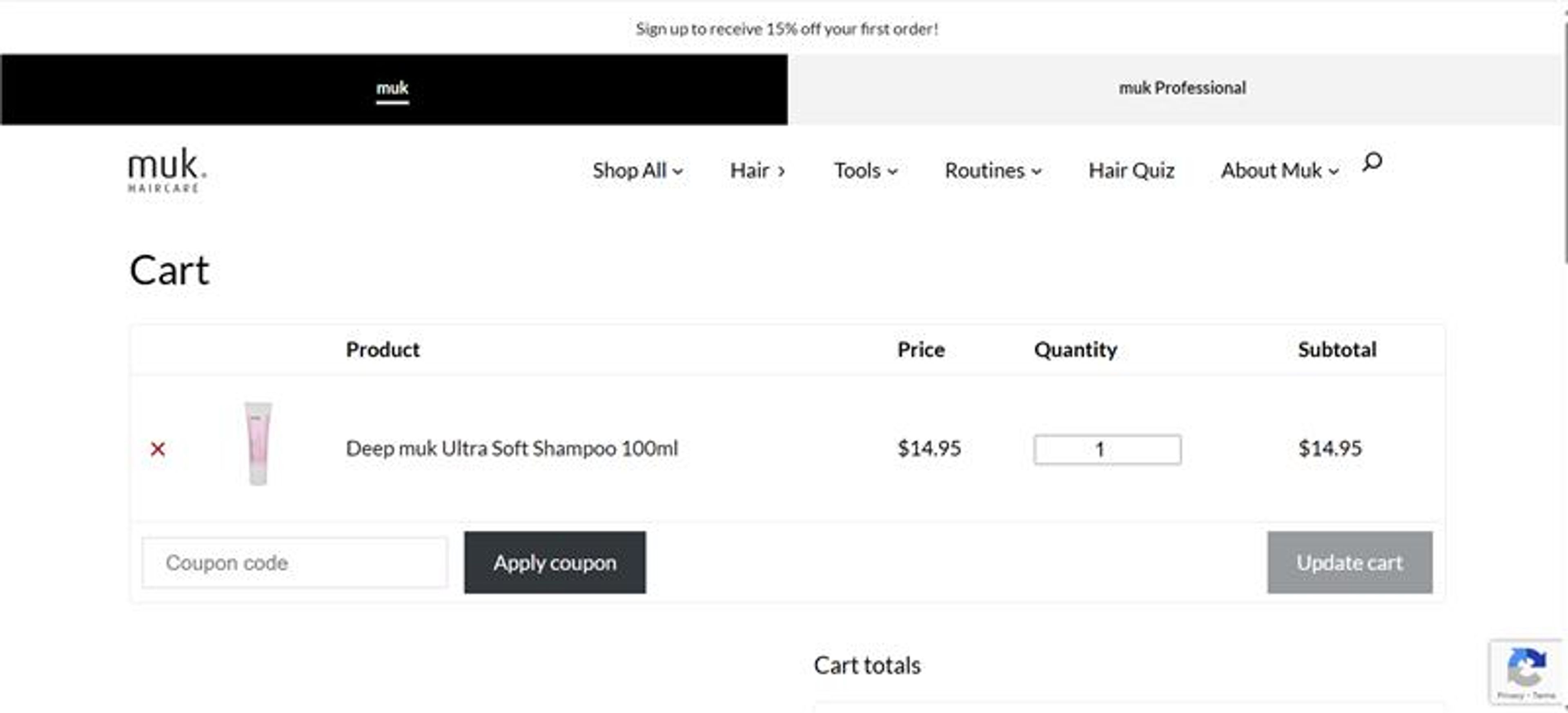 How to use coupon for Muk Haircare