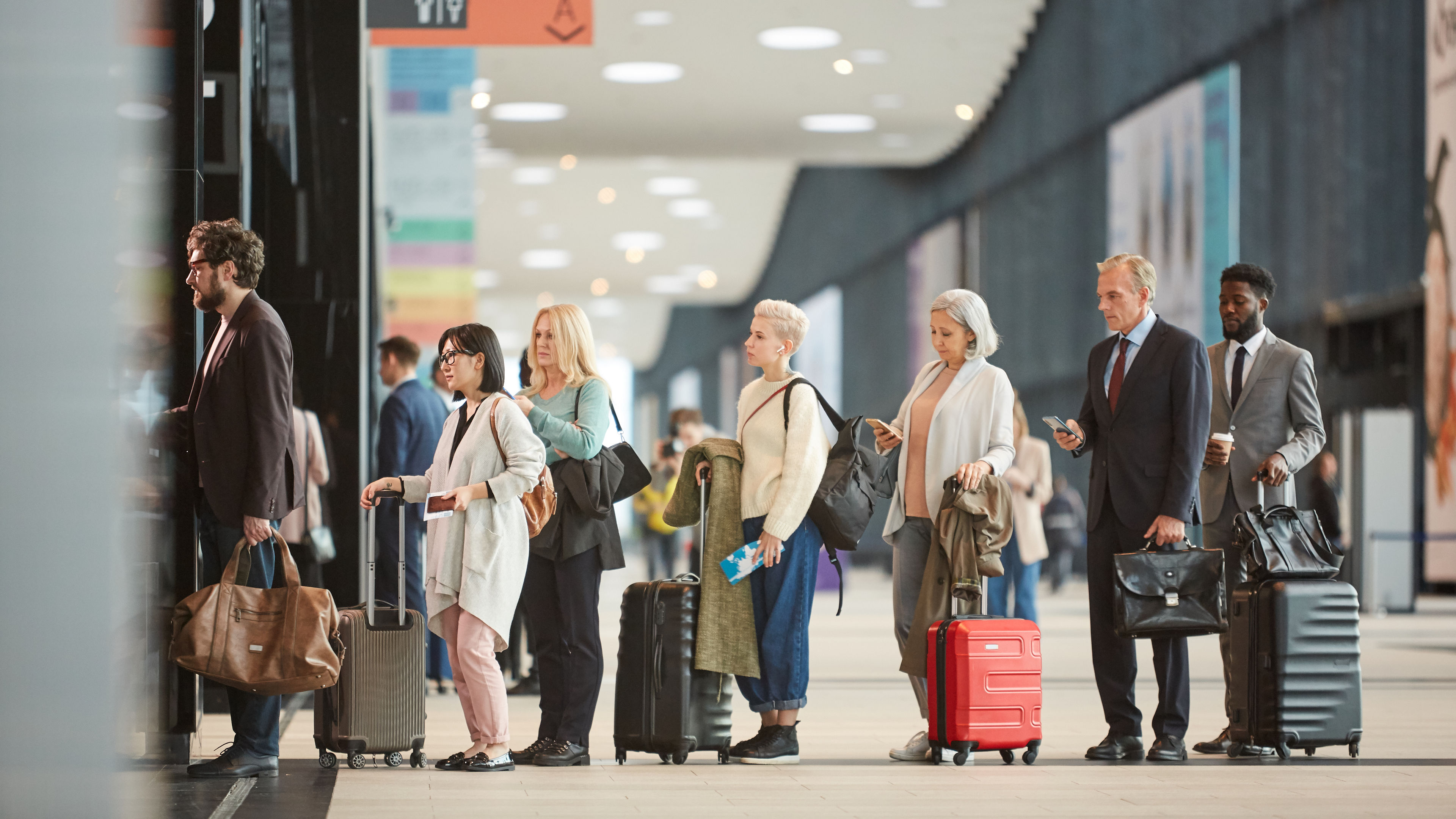 Queue At Airport Customs