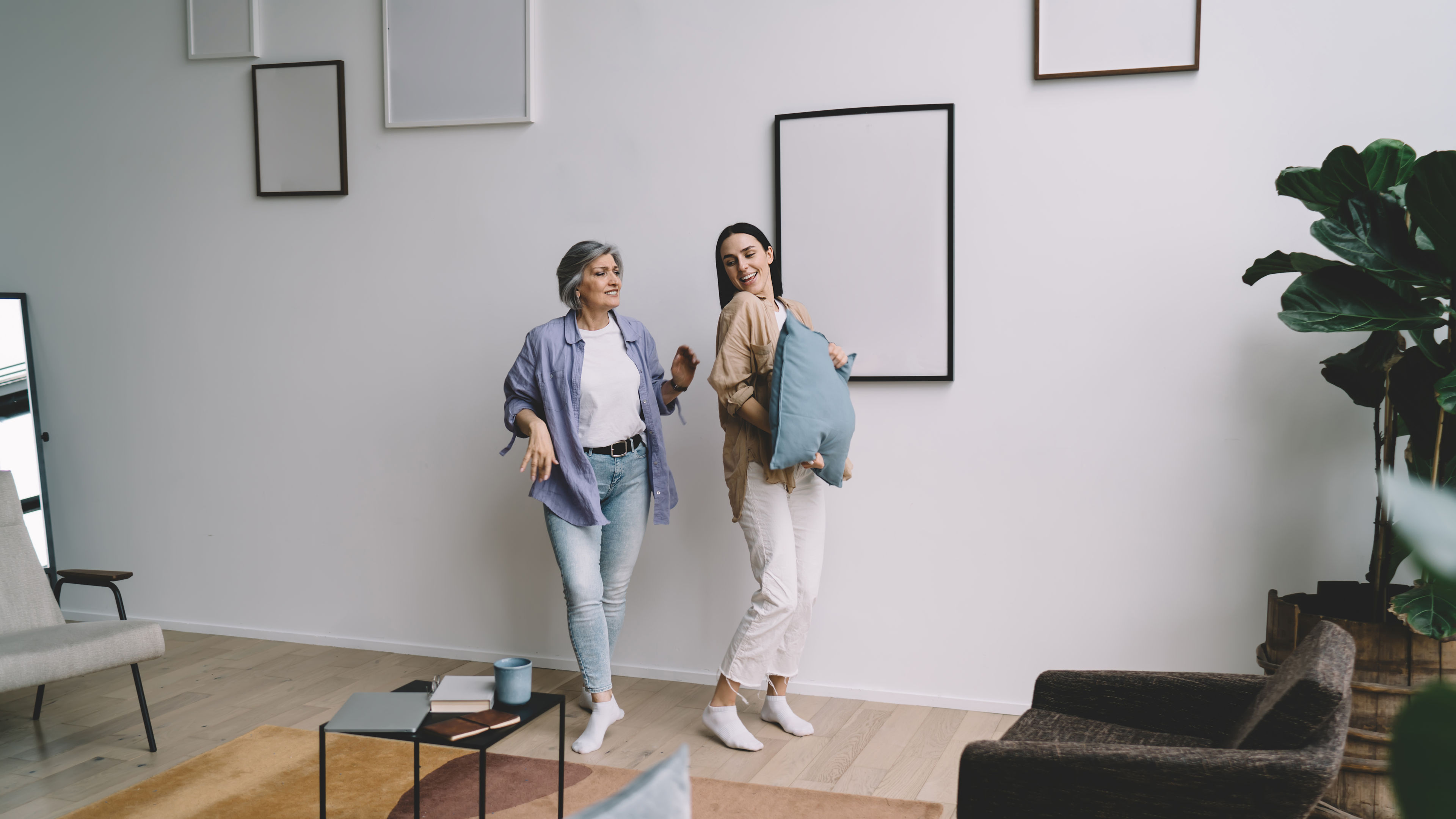 Two women dancing