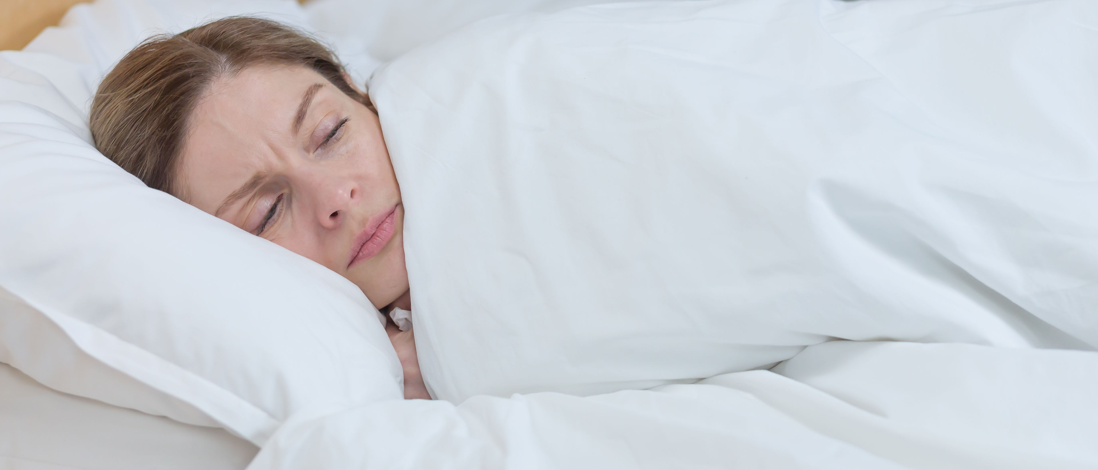 Woman sleeping comfortably