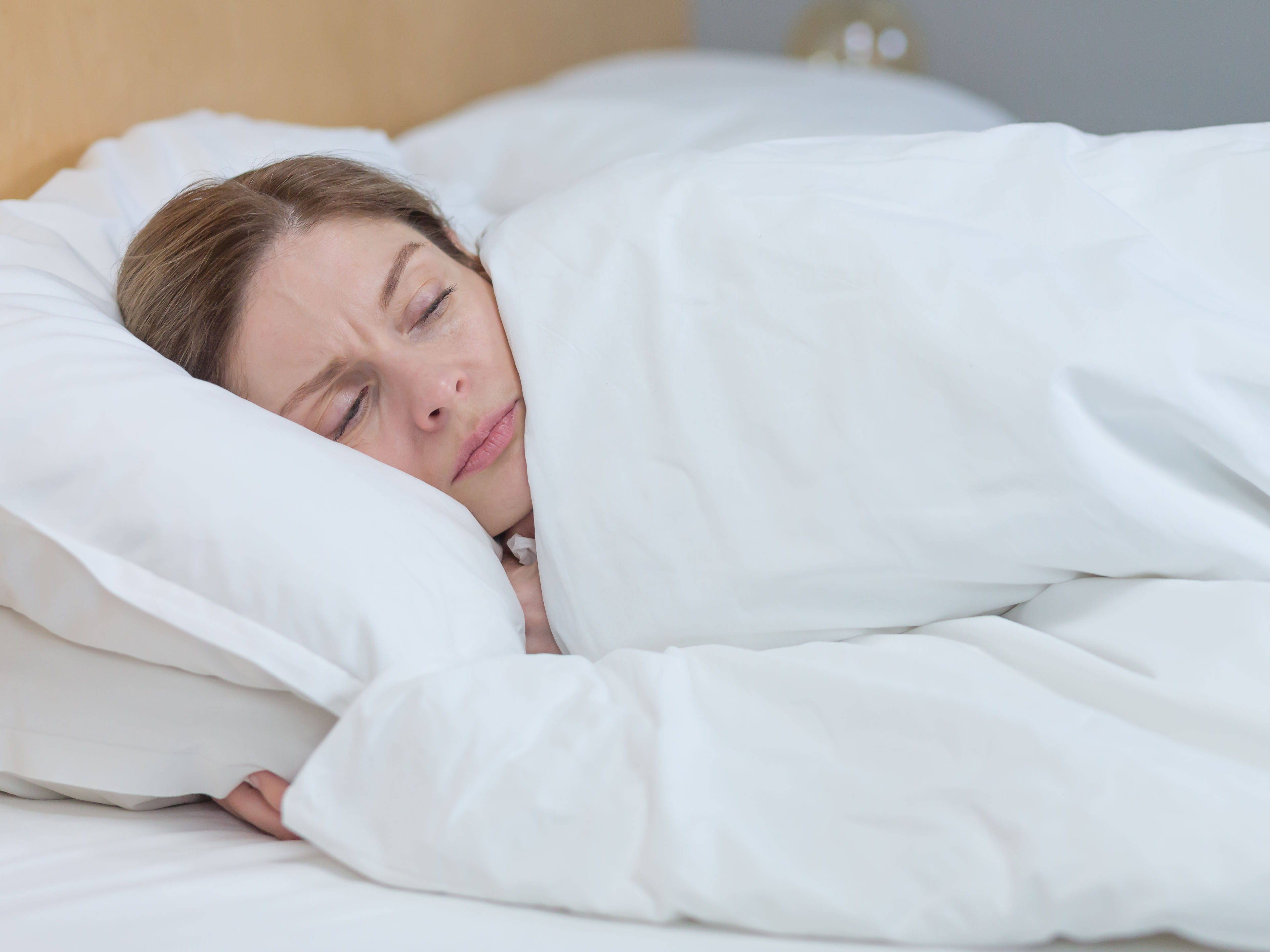 Woman sleeping comfortably