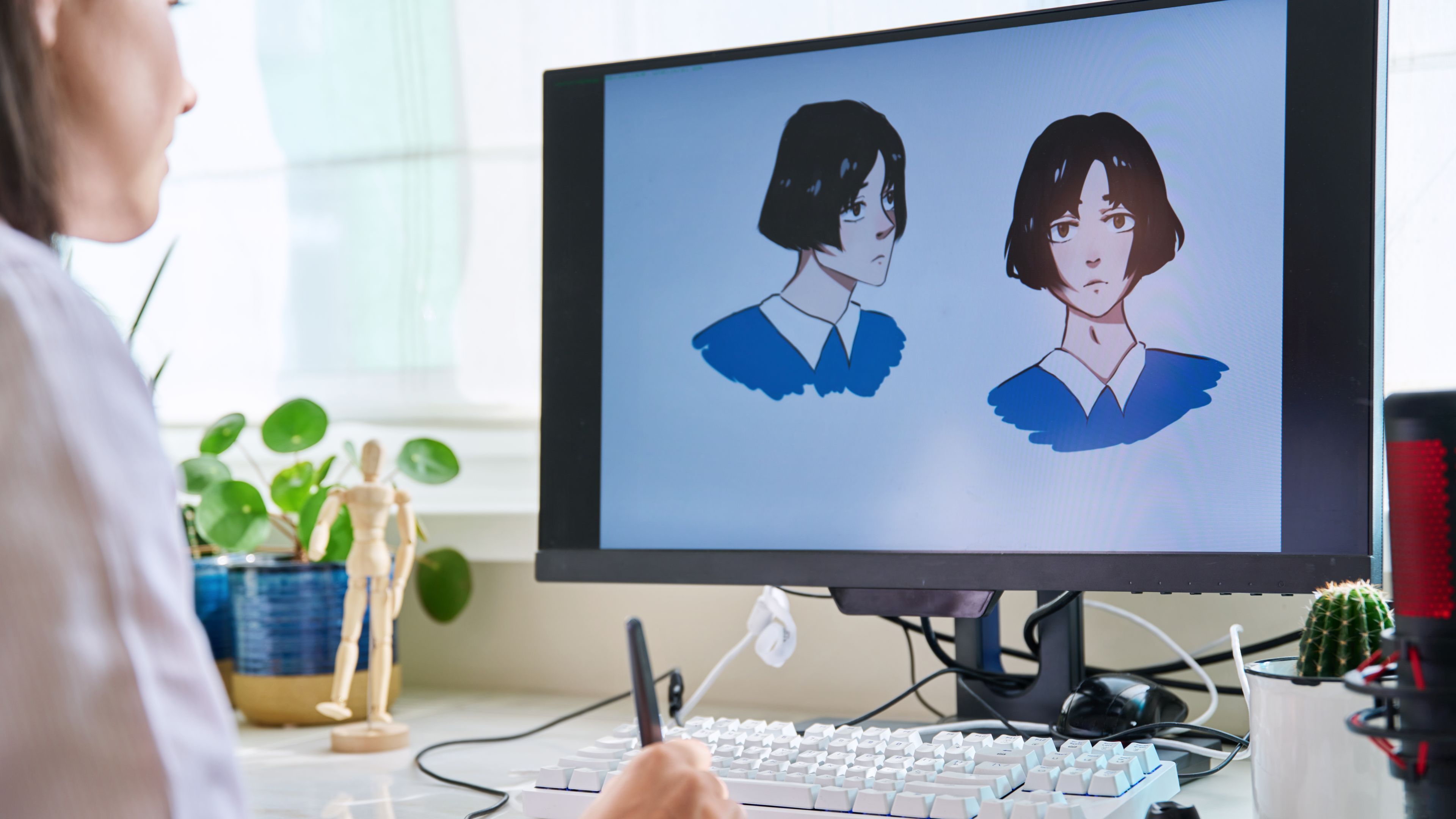 Woman Using Graphics Tablet