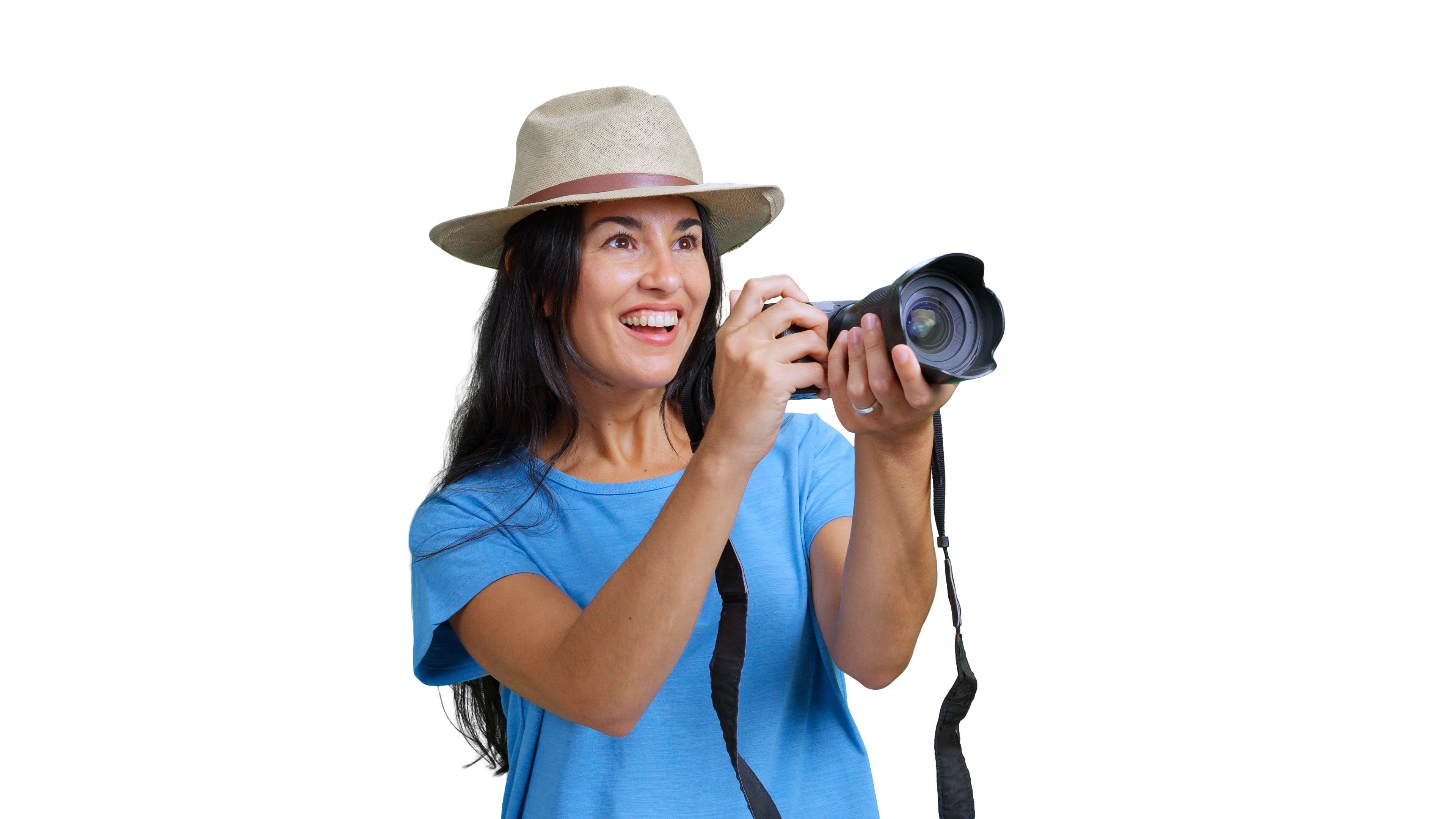 Woman with camera