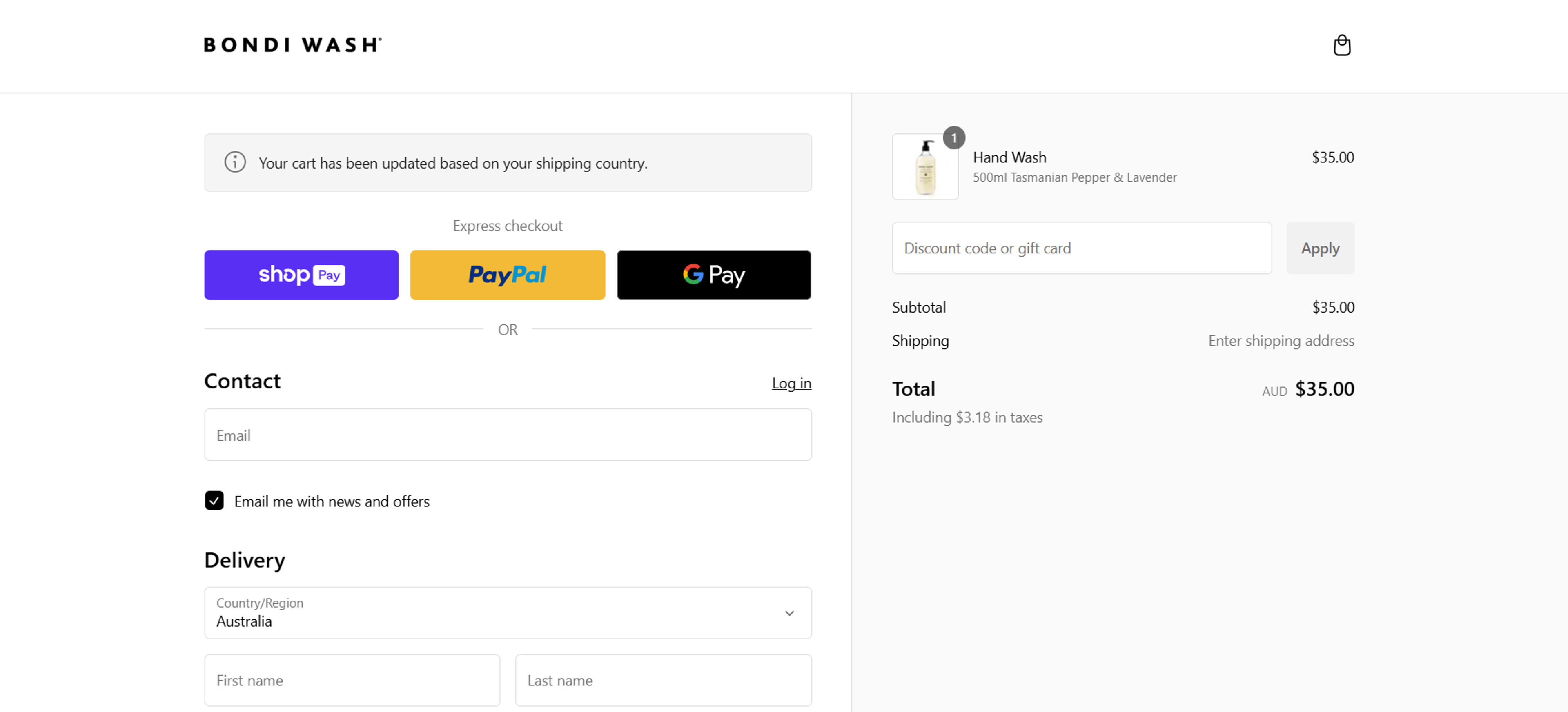 How to use coupon for Bondi wash