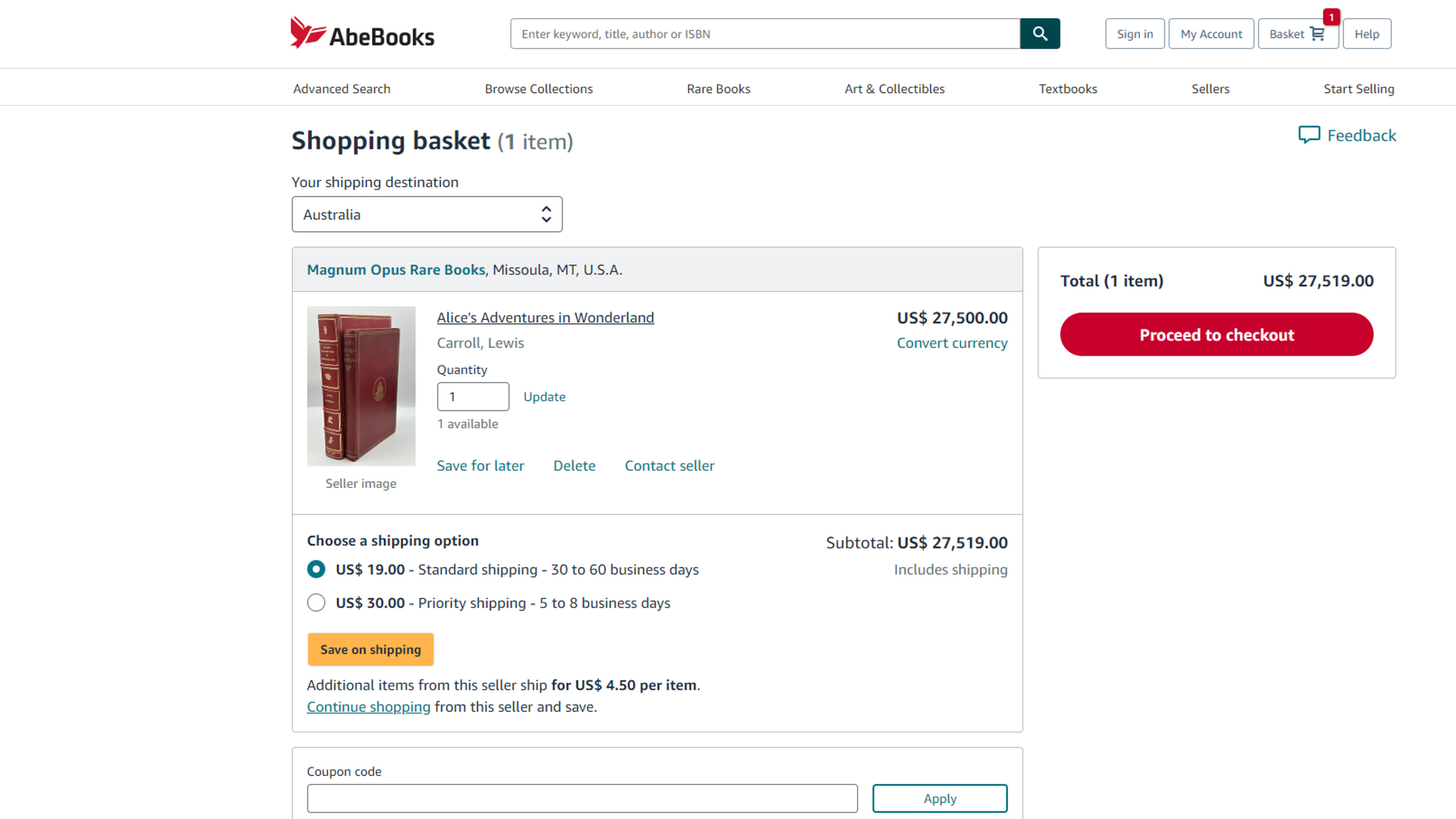 How to use coupon for Abebooks