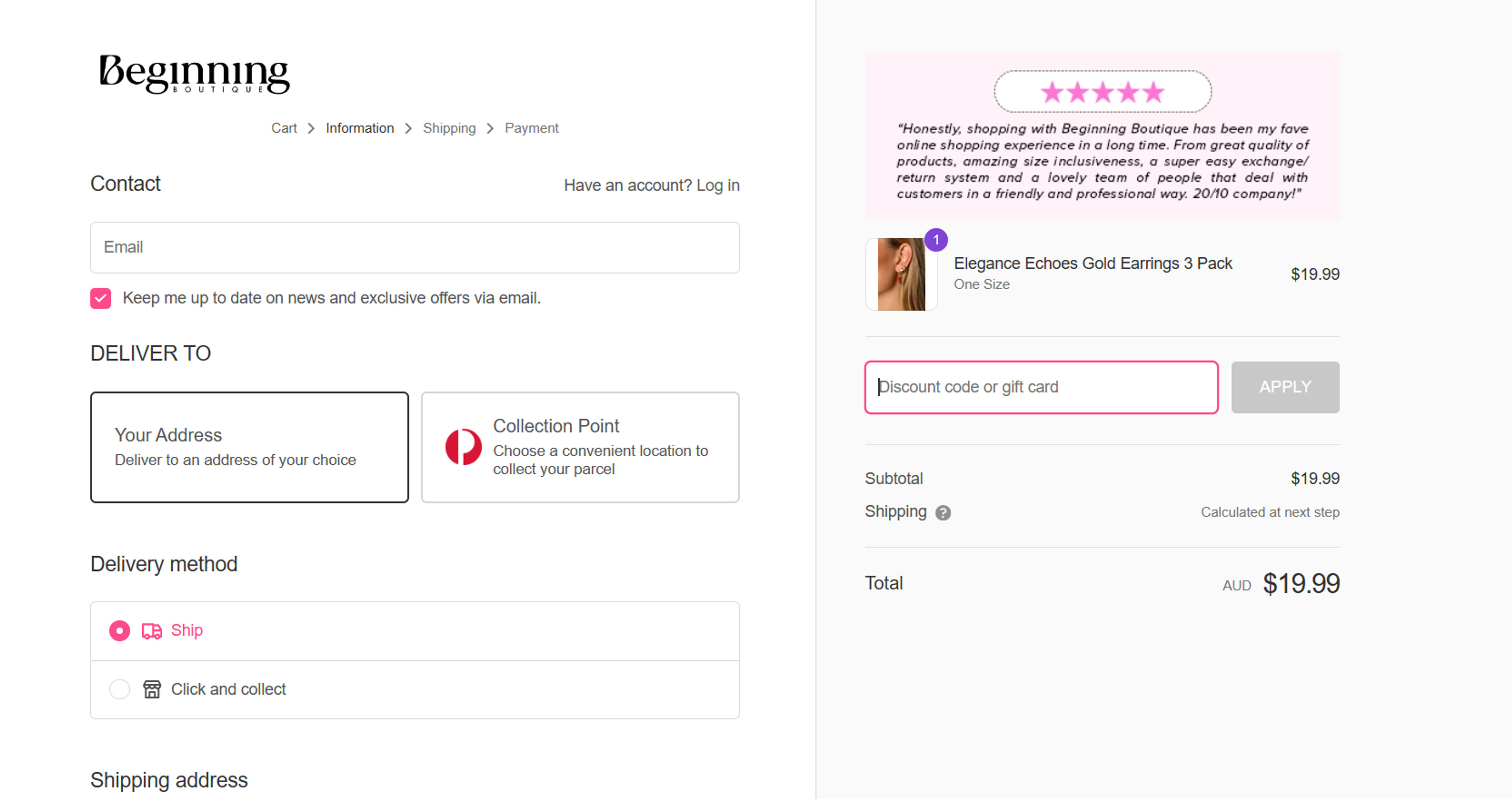 How to Use Coupon for Beginning Boutique