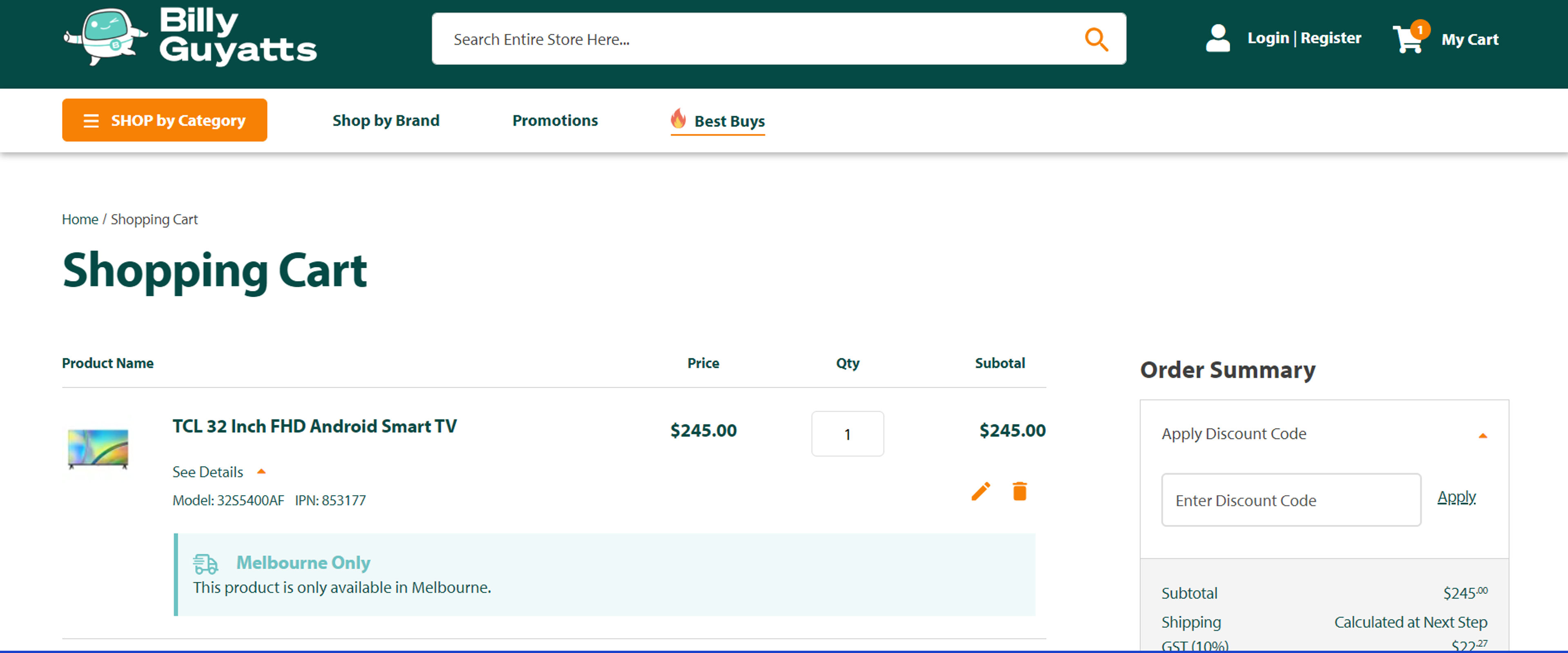 How to use coupon for Billy Guyatts