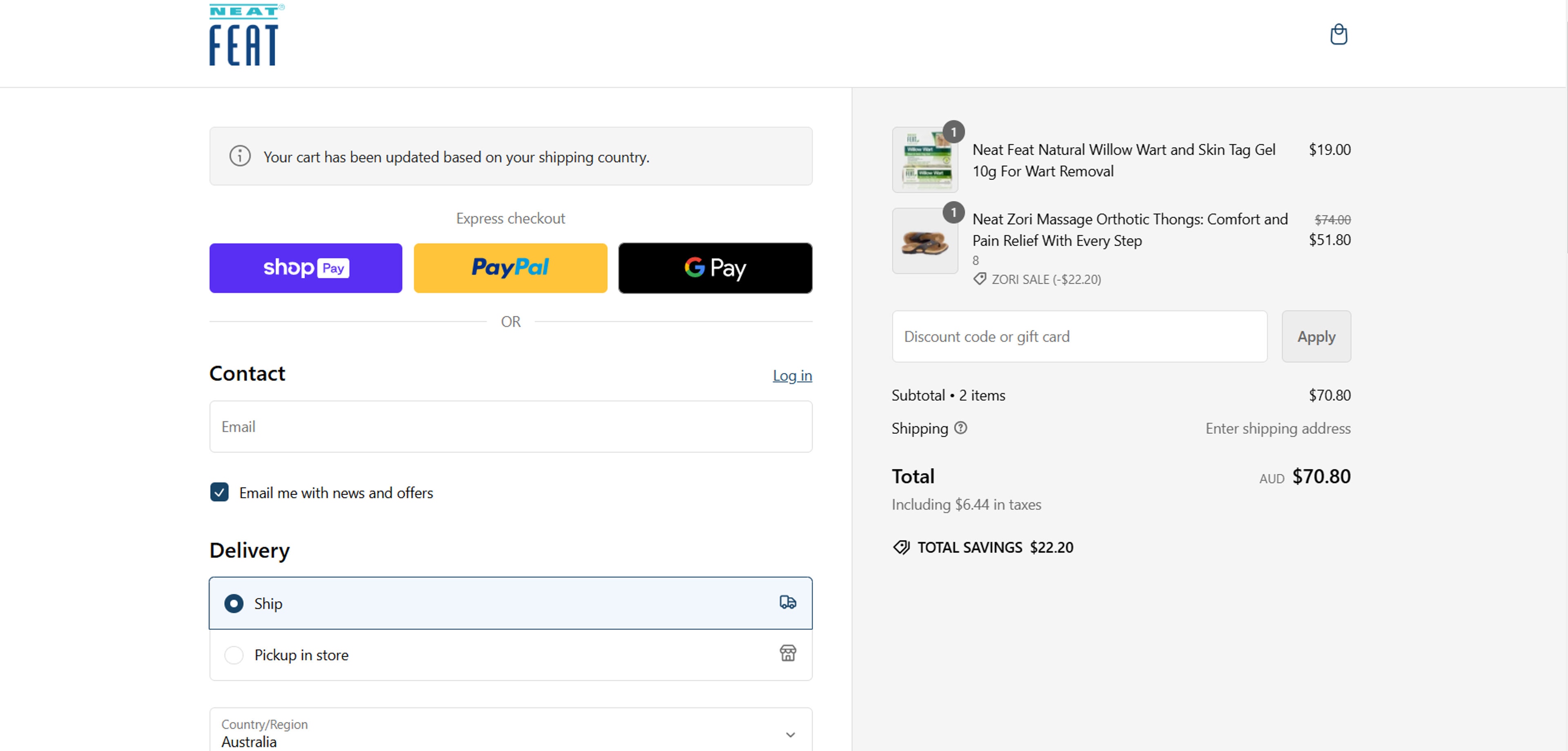 How to use coupon for Neat feat