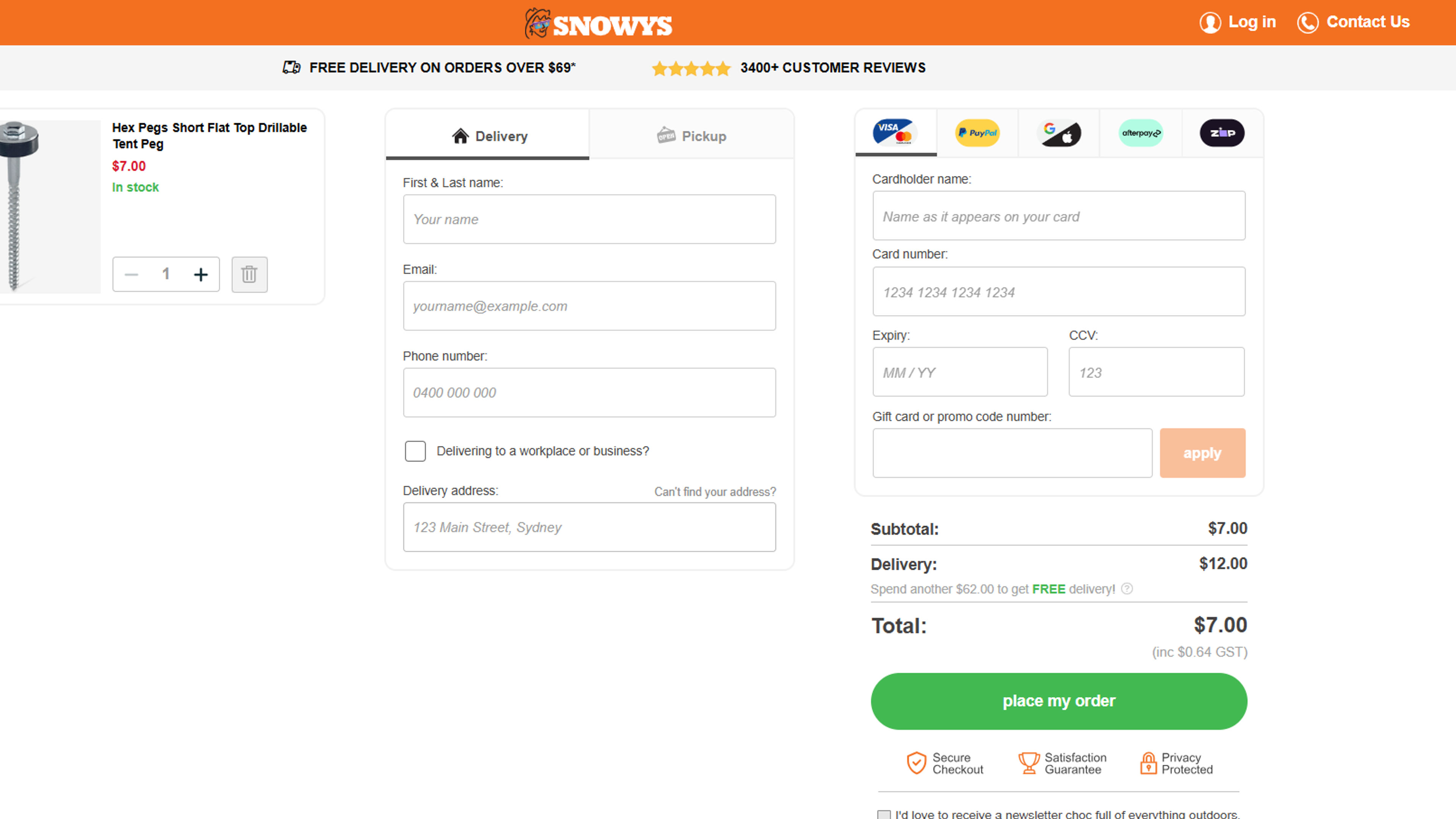 How to use coupon for Snowys