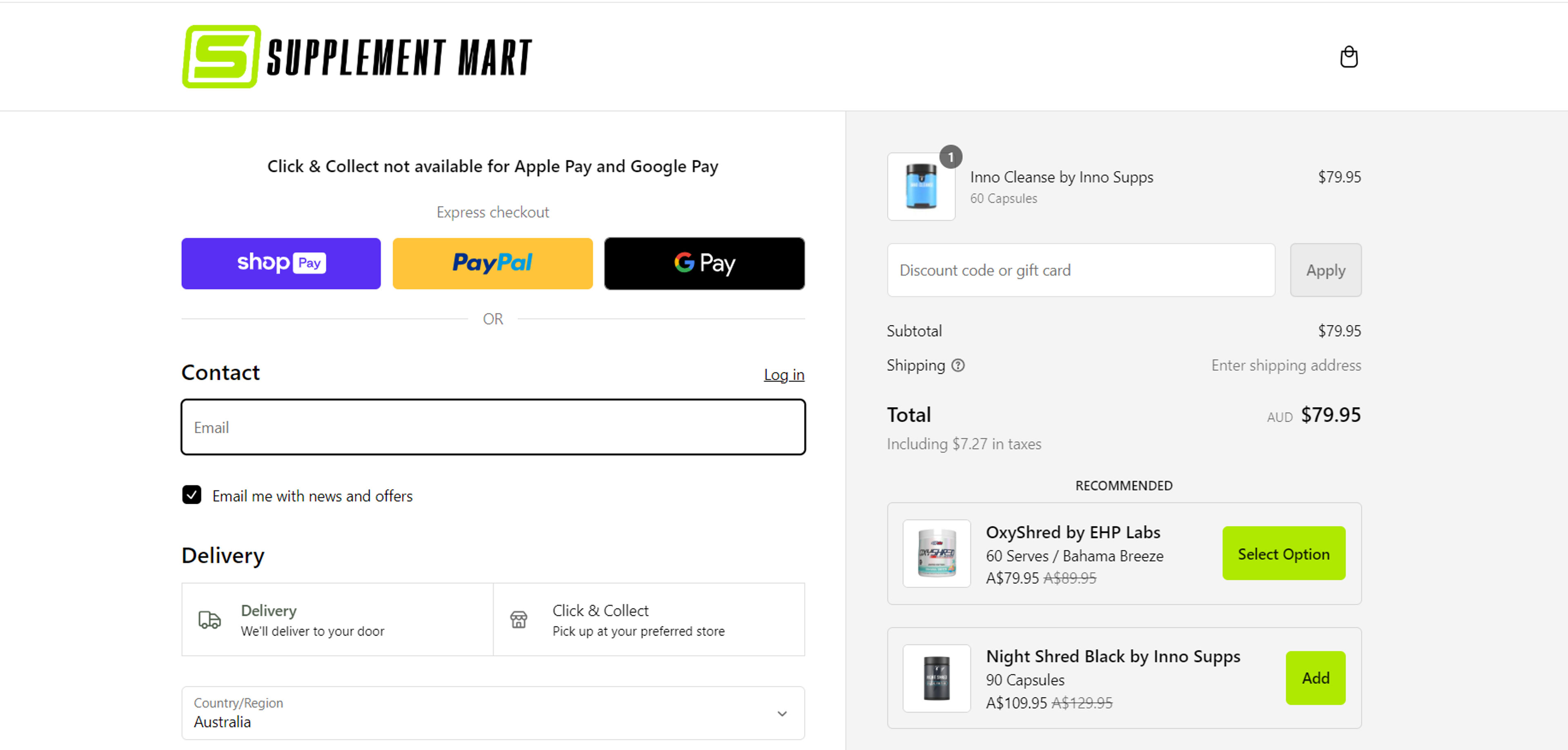 How to use coupon for Supplement Mart