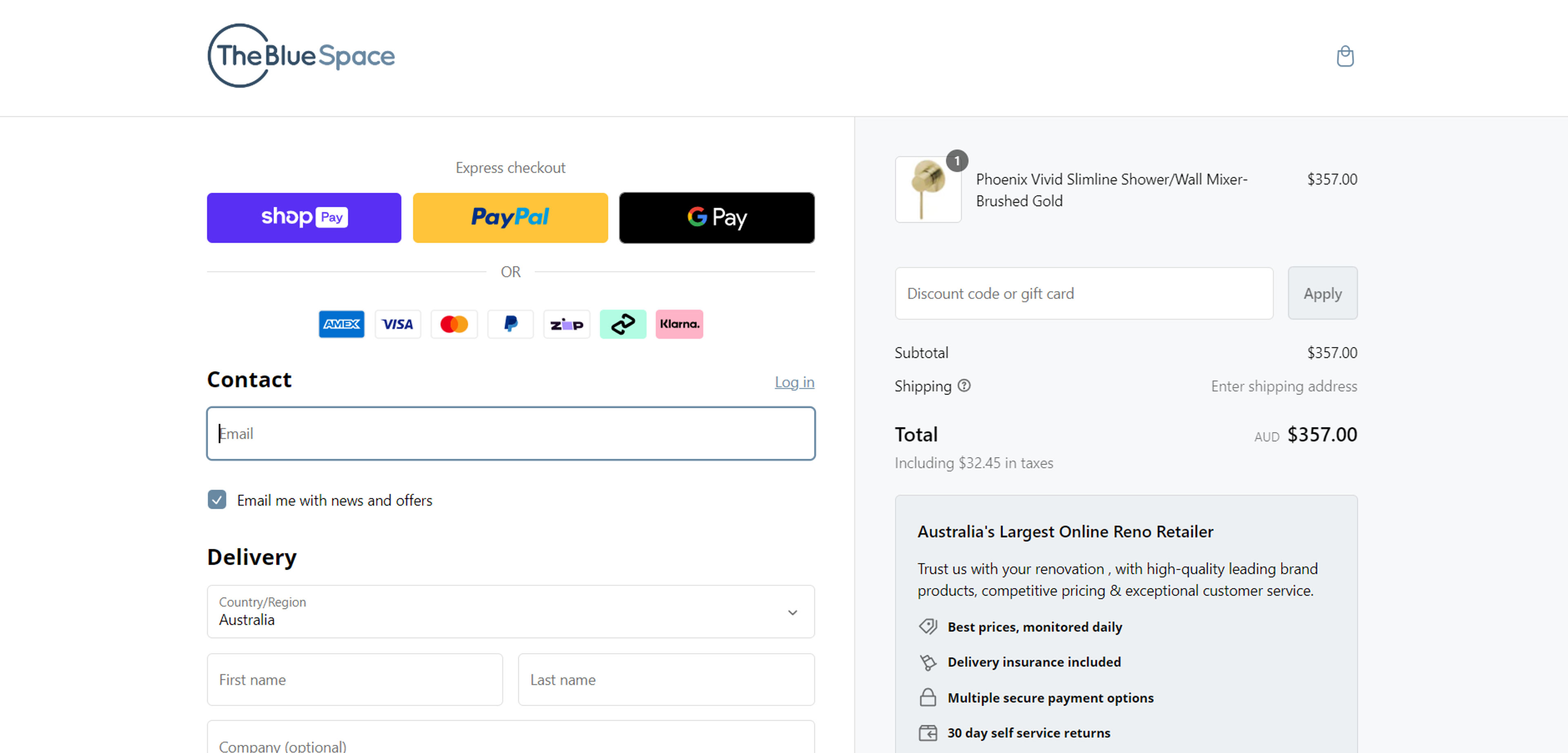 How to use coupon for The Blue Space
