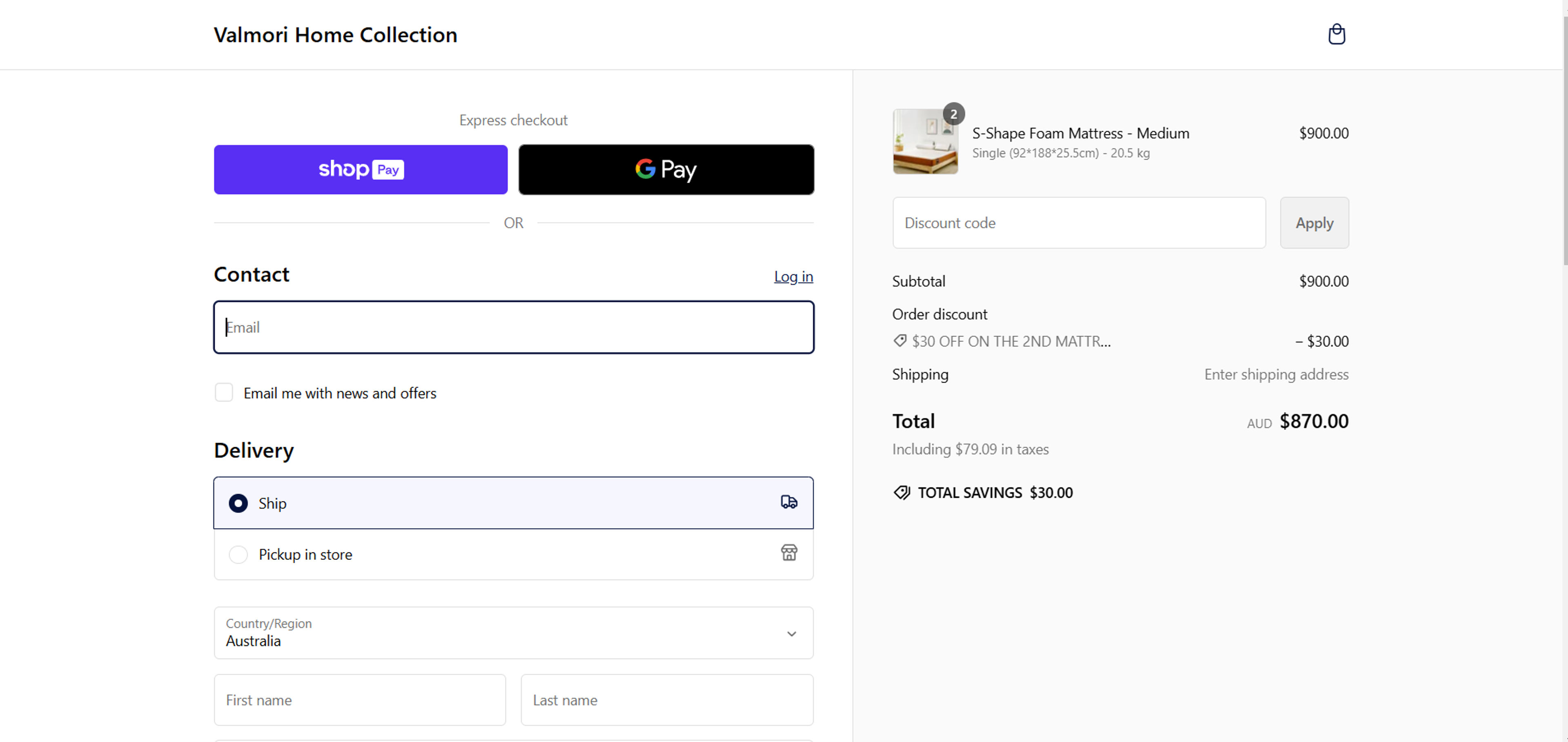 How to use coupon for Valmori Home Collection