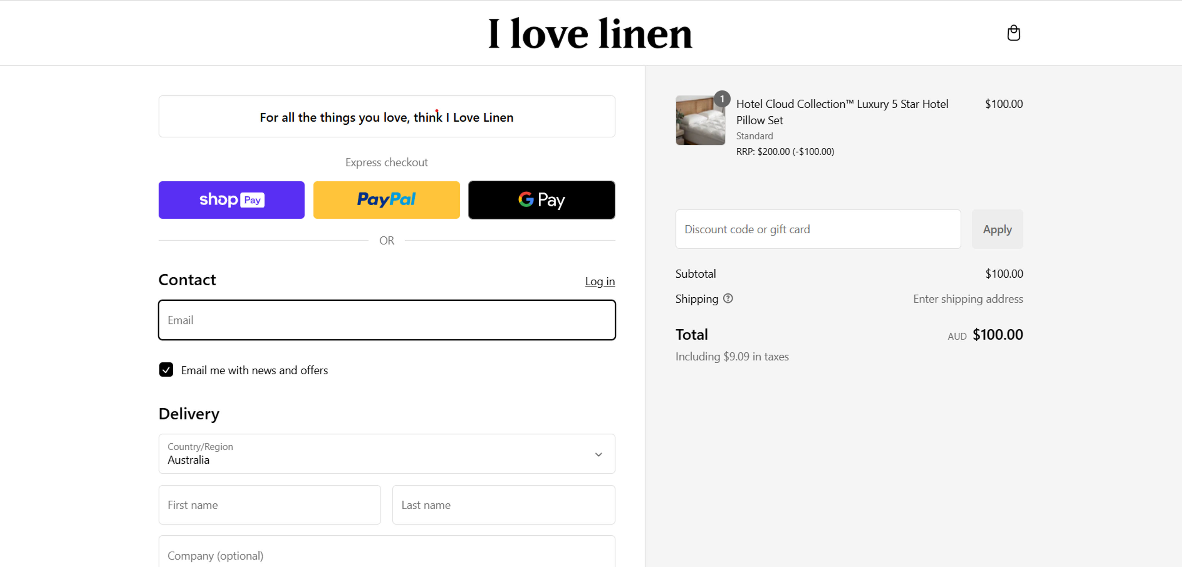 How to use coupon for I Love Linen