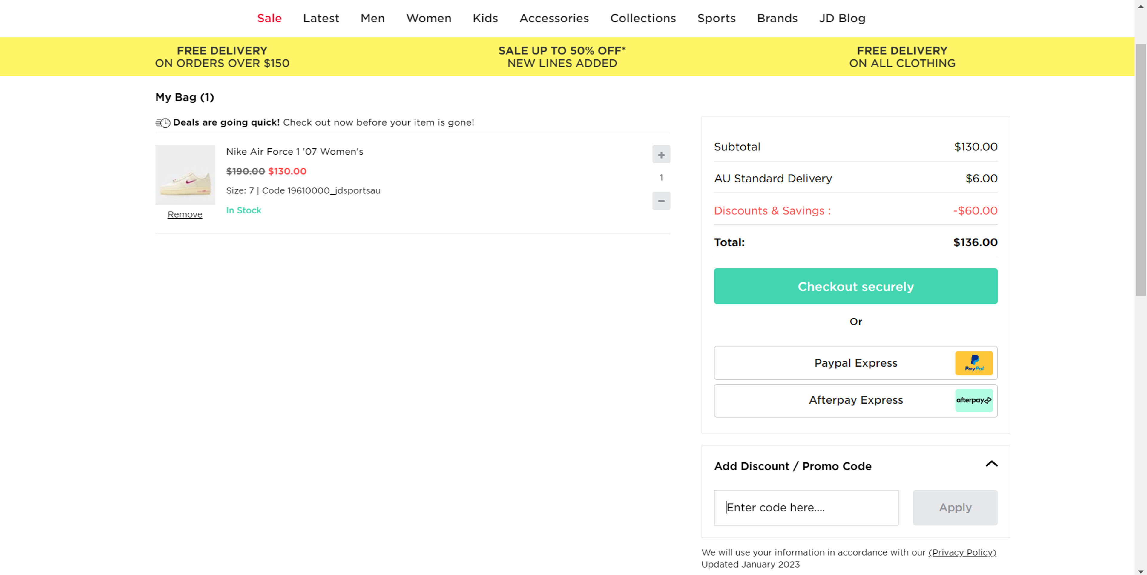 How to use coupon for JD sports