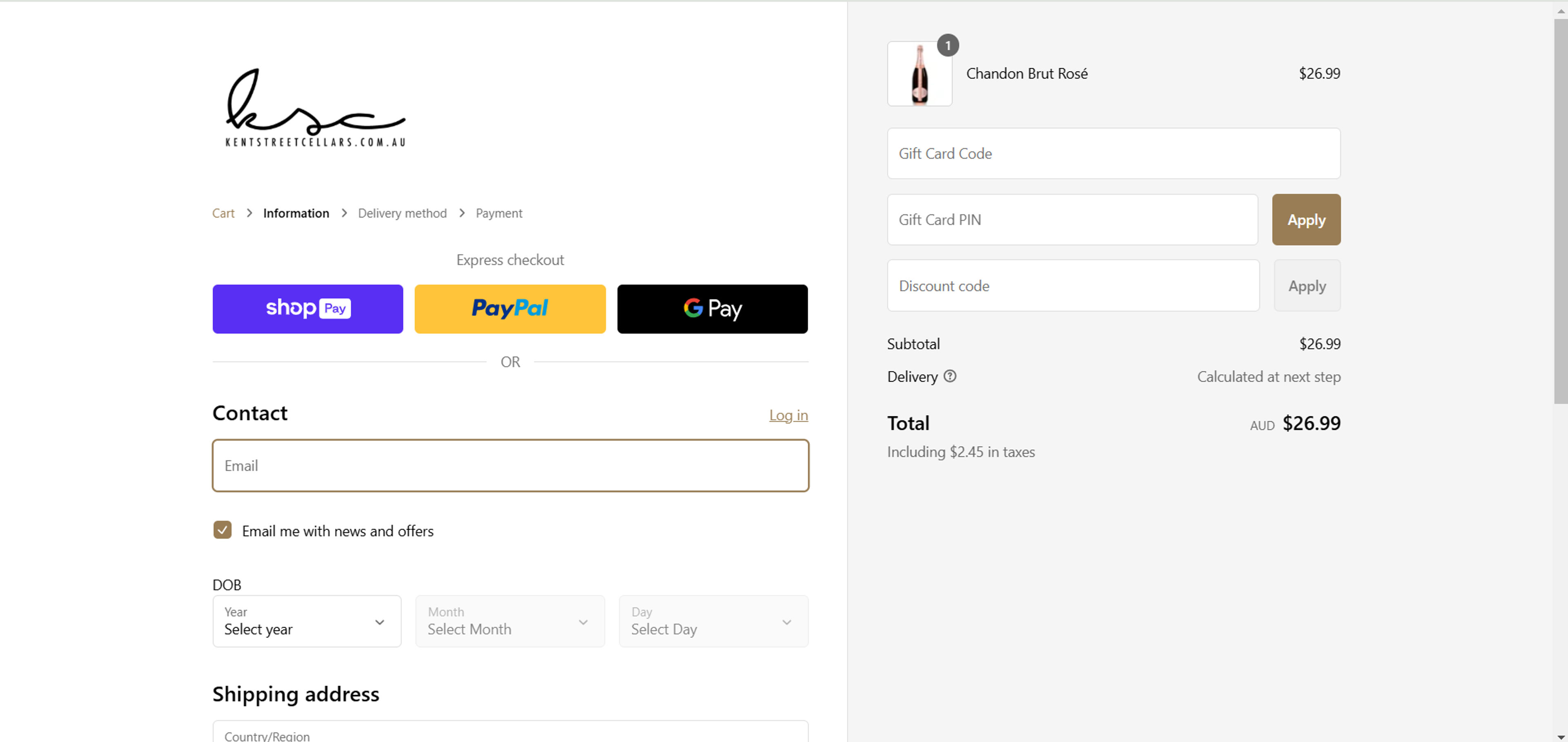 How to use coupon for Kent Street Cellers
