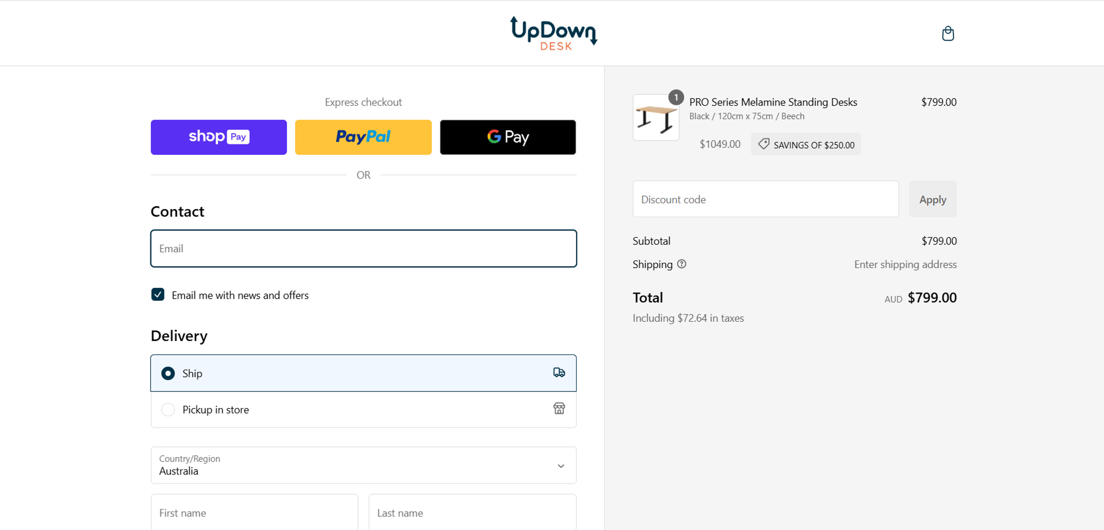 How to use coupon for updown desk