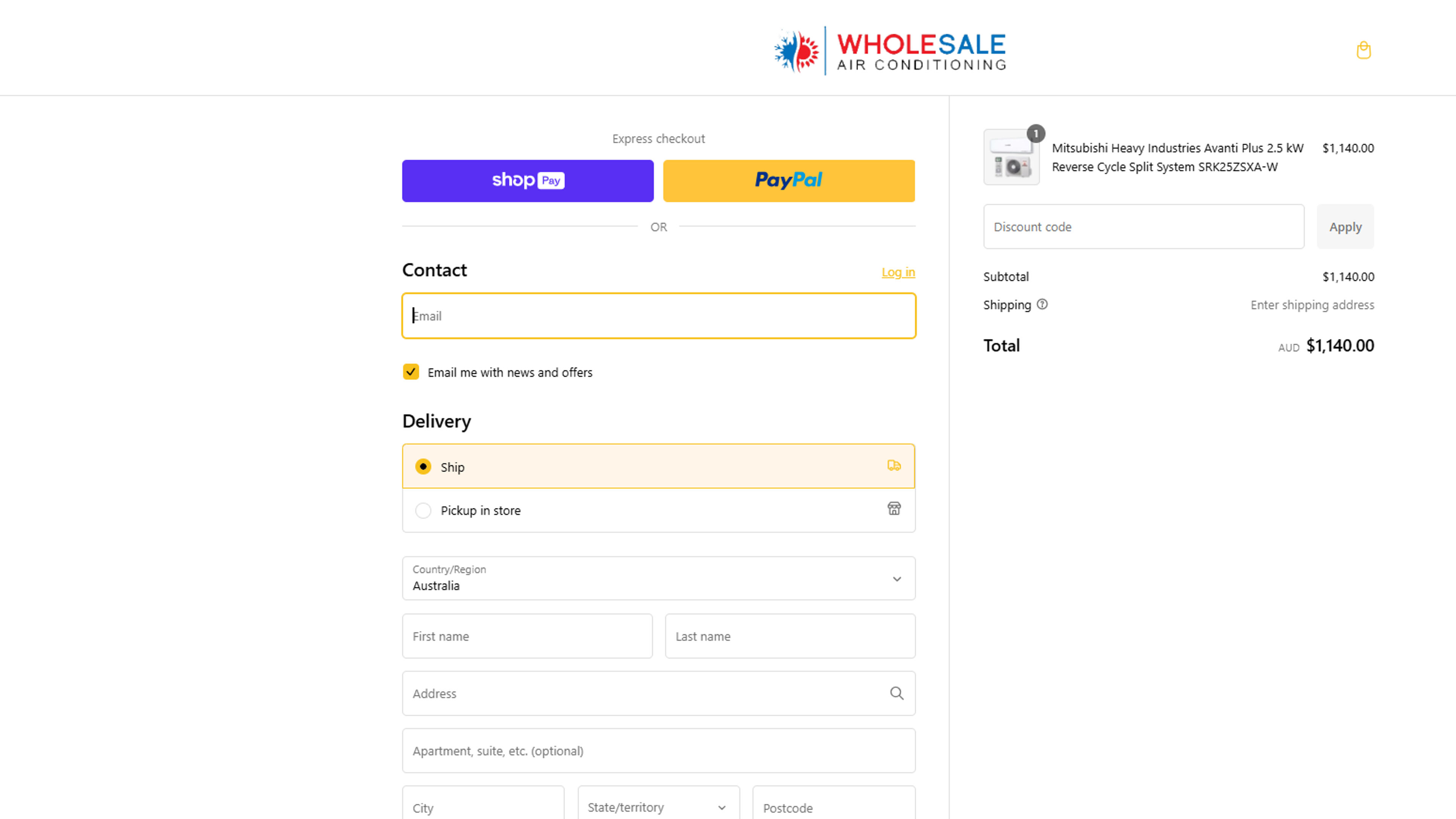 How to use coupon for Wholesale Air Conditioning